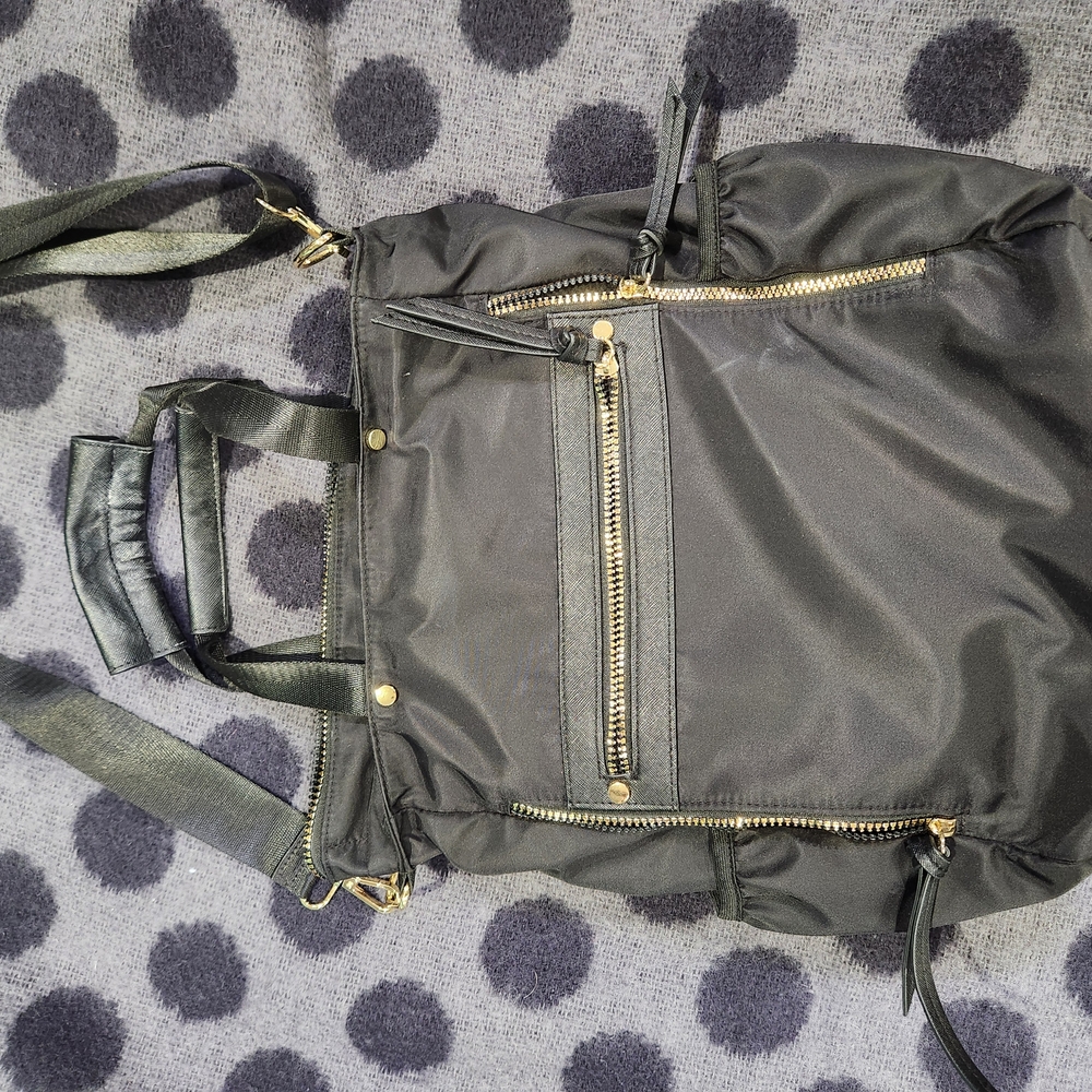 Laundry Shelli Segal Black Gold Hardware Nylon Tote Bag